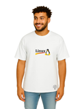Derada Oversized Pure Cotton Unisex White Tech T Shirt - Linux