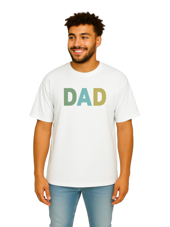 Derada Oversized Pure Cotton Unisex White T Shirt - Dad