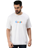Derada Oversized Pure Cotton Unisex White Tech T Shirt - Google
