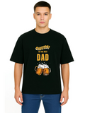 Derada Oversized Pure Cotton Unisex BlackT Shirt - Dad Beer
