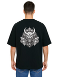 Derada Oversized Pure Cotton Unisex Black T Shirt - Skull 2