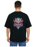Derada Oversized Pure Cotton Unisex Black T Shirt - Skull 3