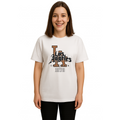 Derada Oversized Pure Cotton Girls White T Shirt - Los Angeles
