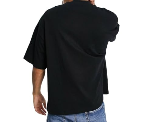 Derada Oversized Pure Cotton Black T-Shirt with USA Flag  Ultimate Comfort