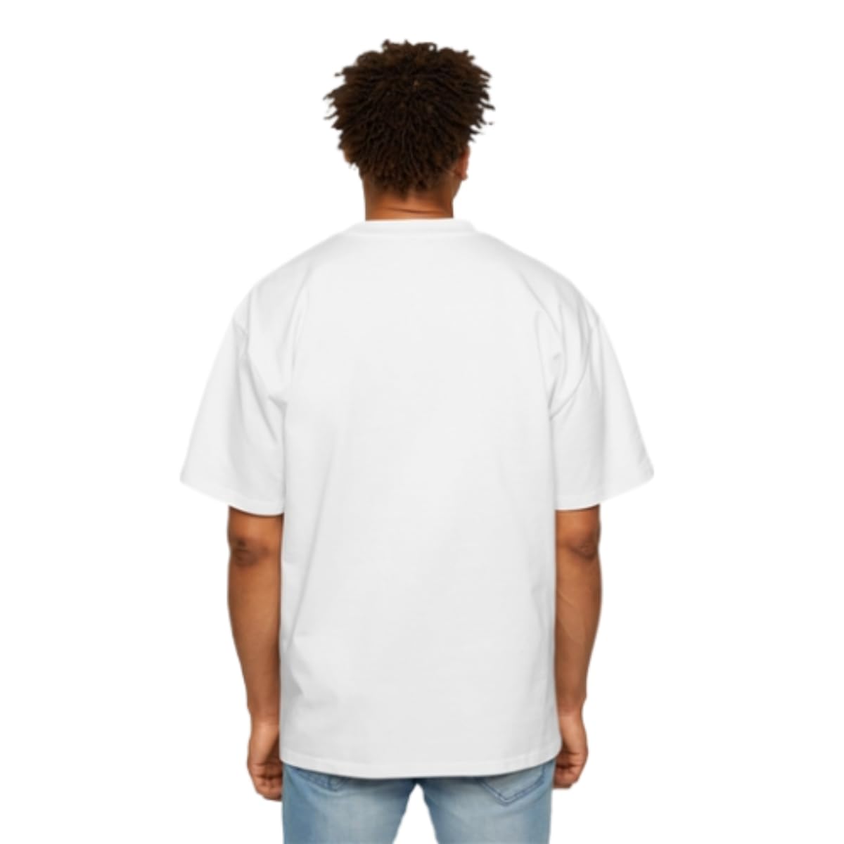 Derada Oversized Pure Cotton Men's White T-Shirt – USA 1776