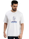 Derada Oversized Pure Cotton Unisex WhiteT Shirt - Singapore 2
