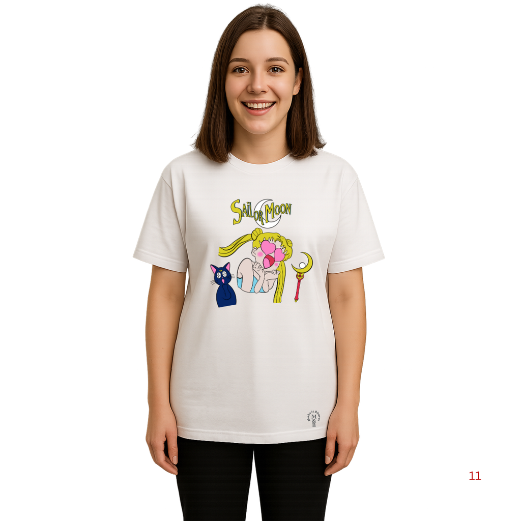 Derada Oversized Pure Cotton Girls White T Shirt - Sailor Moon 10