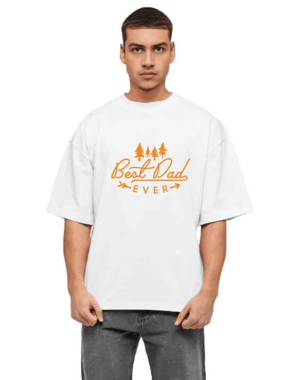 Derada Oversized Pure Cotton Unisex White T Shirt - Best Daddy