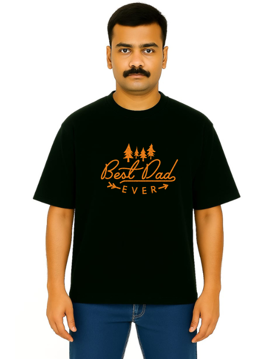 Derada Oversized Pure Cotton Unisex BlackT Shirt - Best Daddy