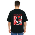 Derada Oversized Pure Cotton Unisex Black T Shirt - Titan Attack 14
