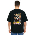 Derada Oversized Pure Cotton Unisex Black T Shirt - Titan Attack 20