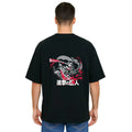 Derada Oversized Pure Cotton Unisex Black T Shirt - Titan Attack 24