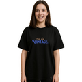 Derada Oversized Pure Cotton Girls Black T Shirt - Not Old Vintage