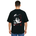 Derada Oversized Pure Cotton Unisex Black T Shirt - Titan Attack 4
