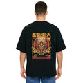 Derada Oversized Pure Cotton Unisex Black T Shirt - Titan Attack 8