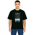 Derada Oversized Pure Cotton Men's Black T Shirt - The Game Begin