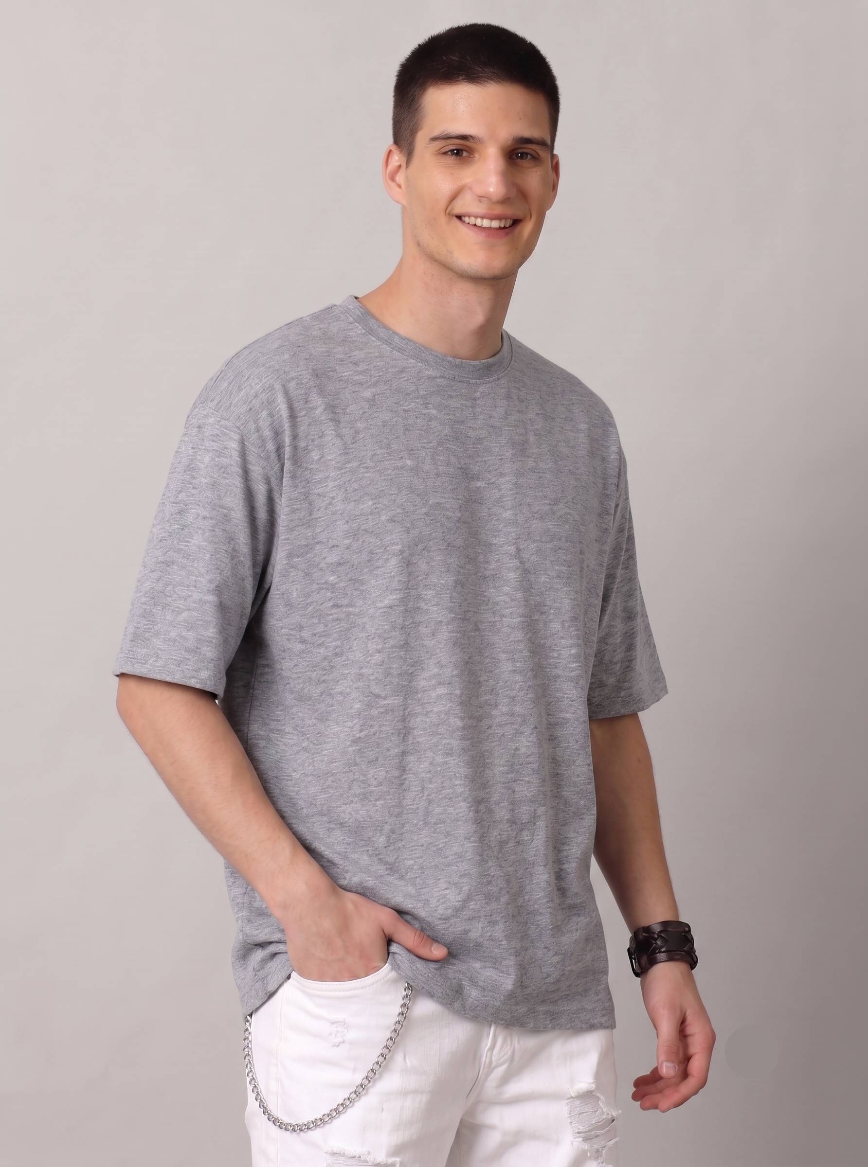 Greay color t-shirt Cotten blend 180 gsm ( 5 pc) - Store Pickup price