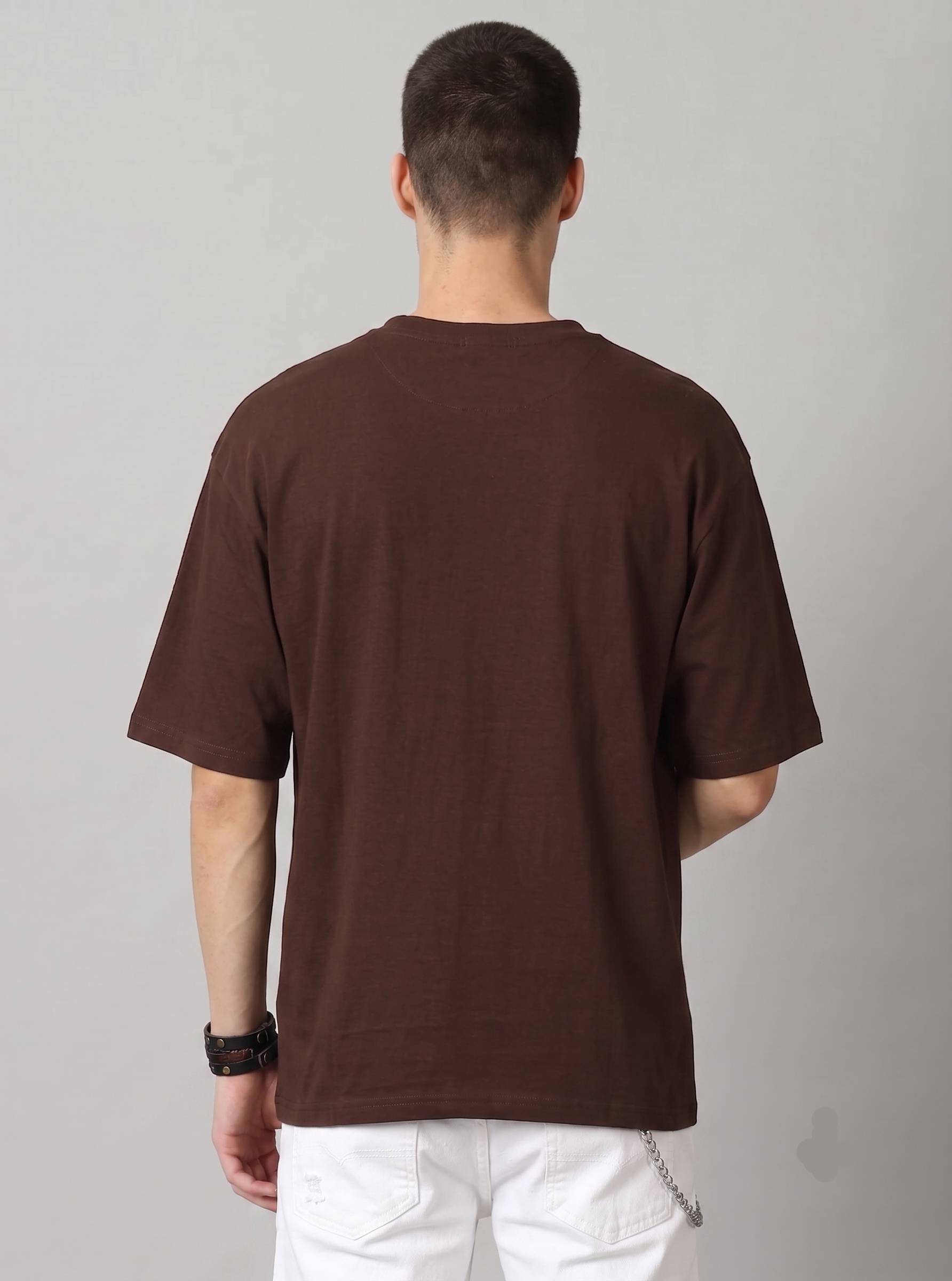 Boxy unisex Tshirt - Coffee Brown Color
