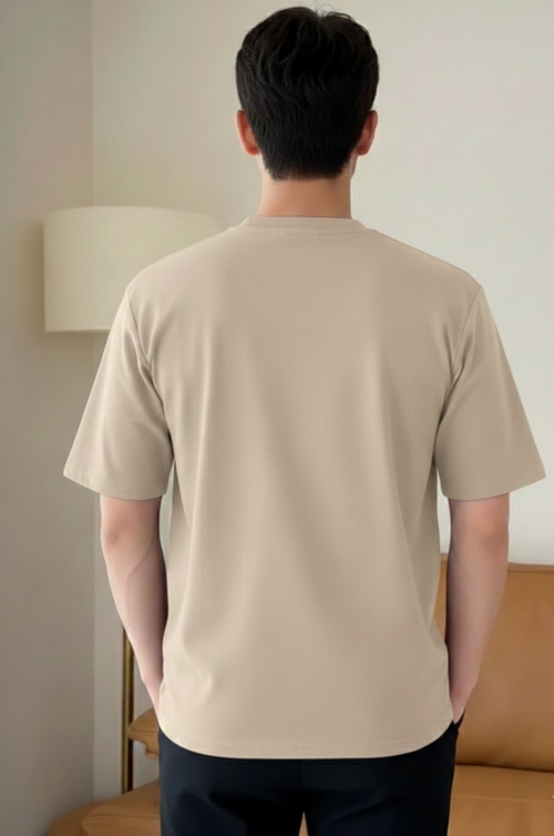 Beige t-shirt Cotten blend 180 gsm ( 5 pc) - Store Pickup price