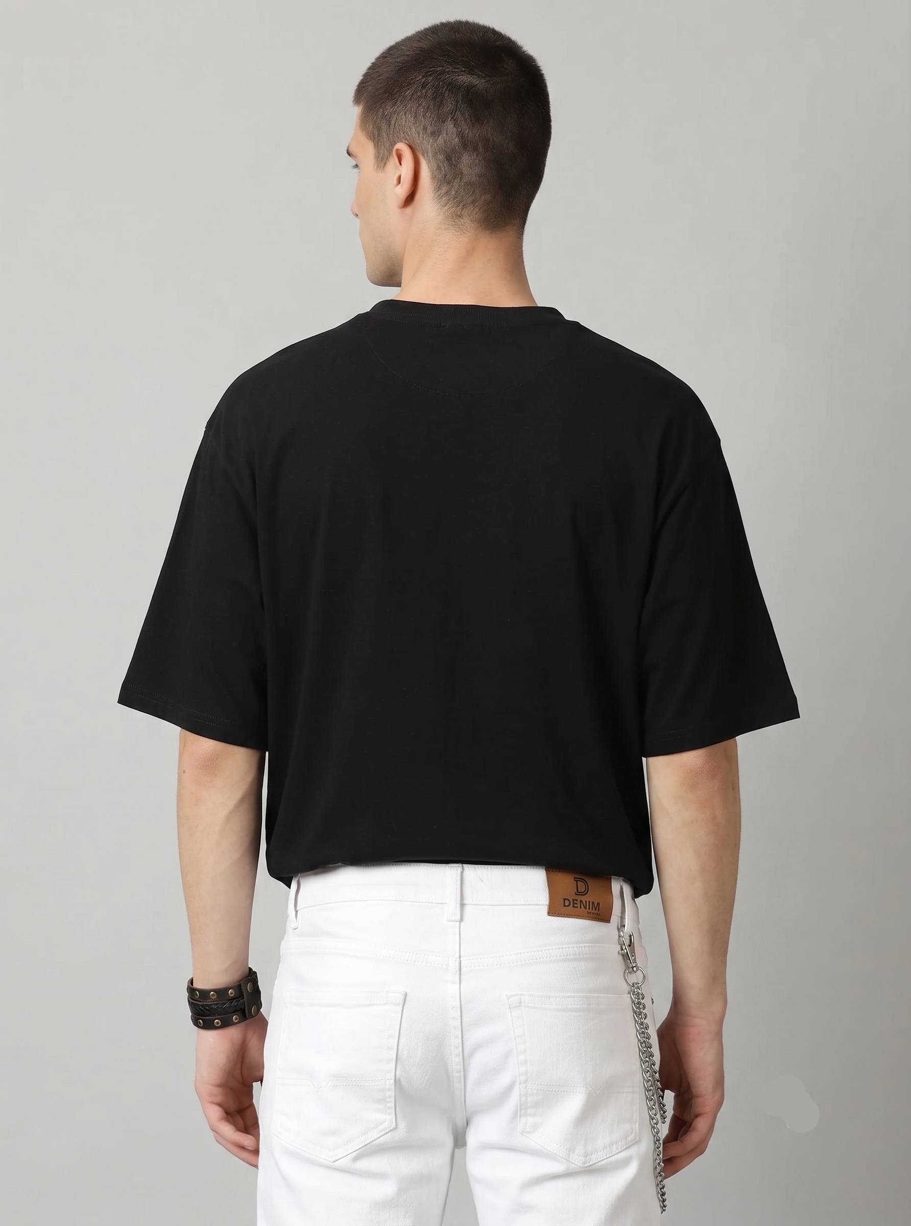 Boxy unisex Tshirt - Black Color