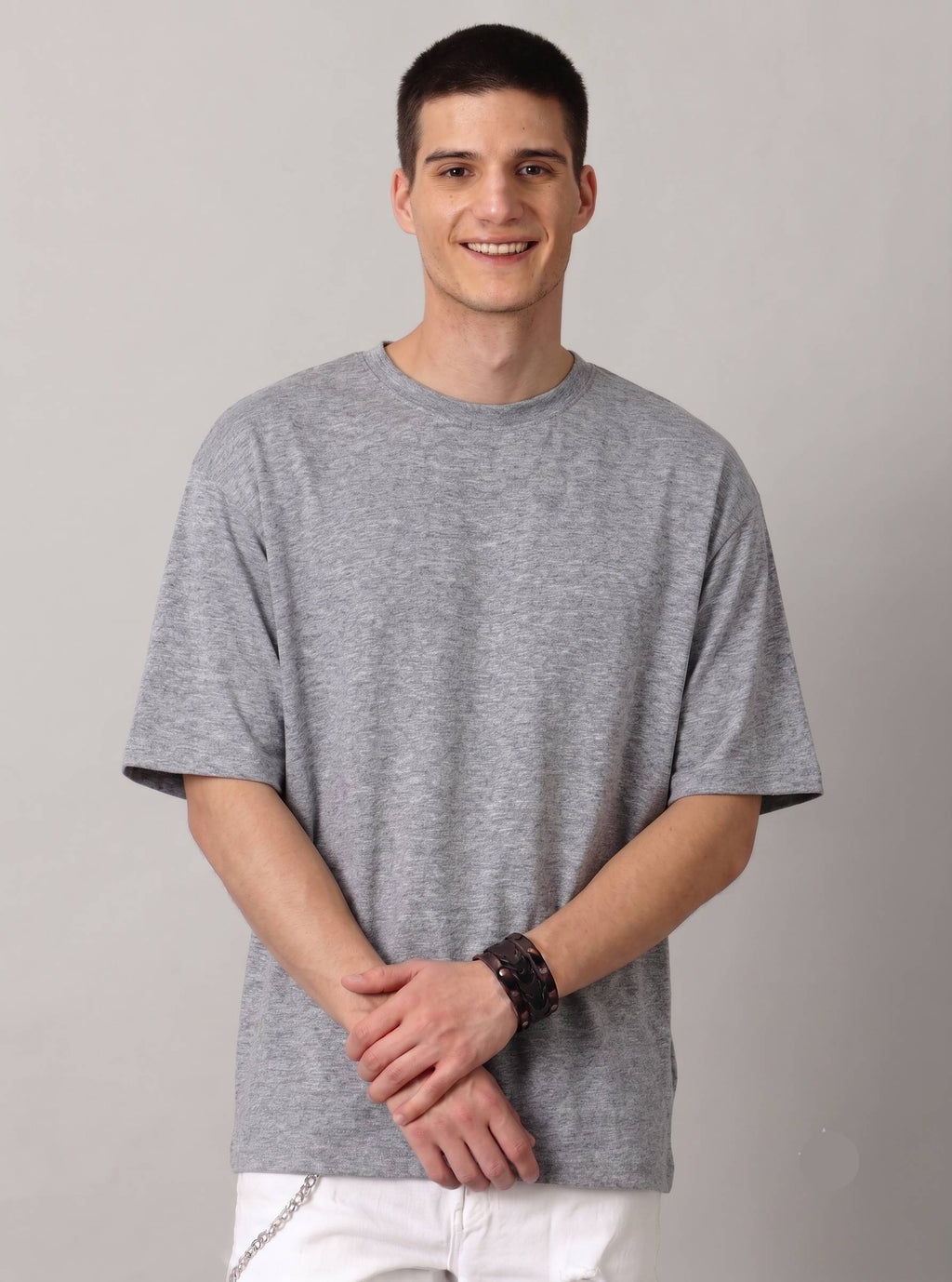 Boxy unisex Tshirt -Grey color
