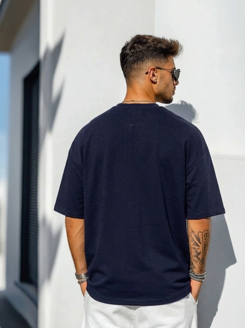 Navi Blue t-shirt Cotten blend 180 gsm ( 5 pc) - Store Pickup price