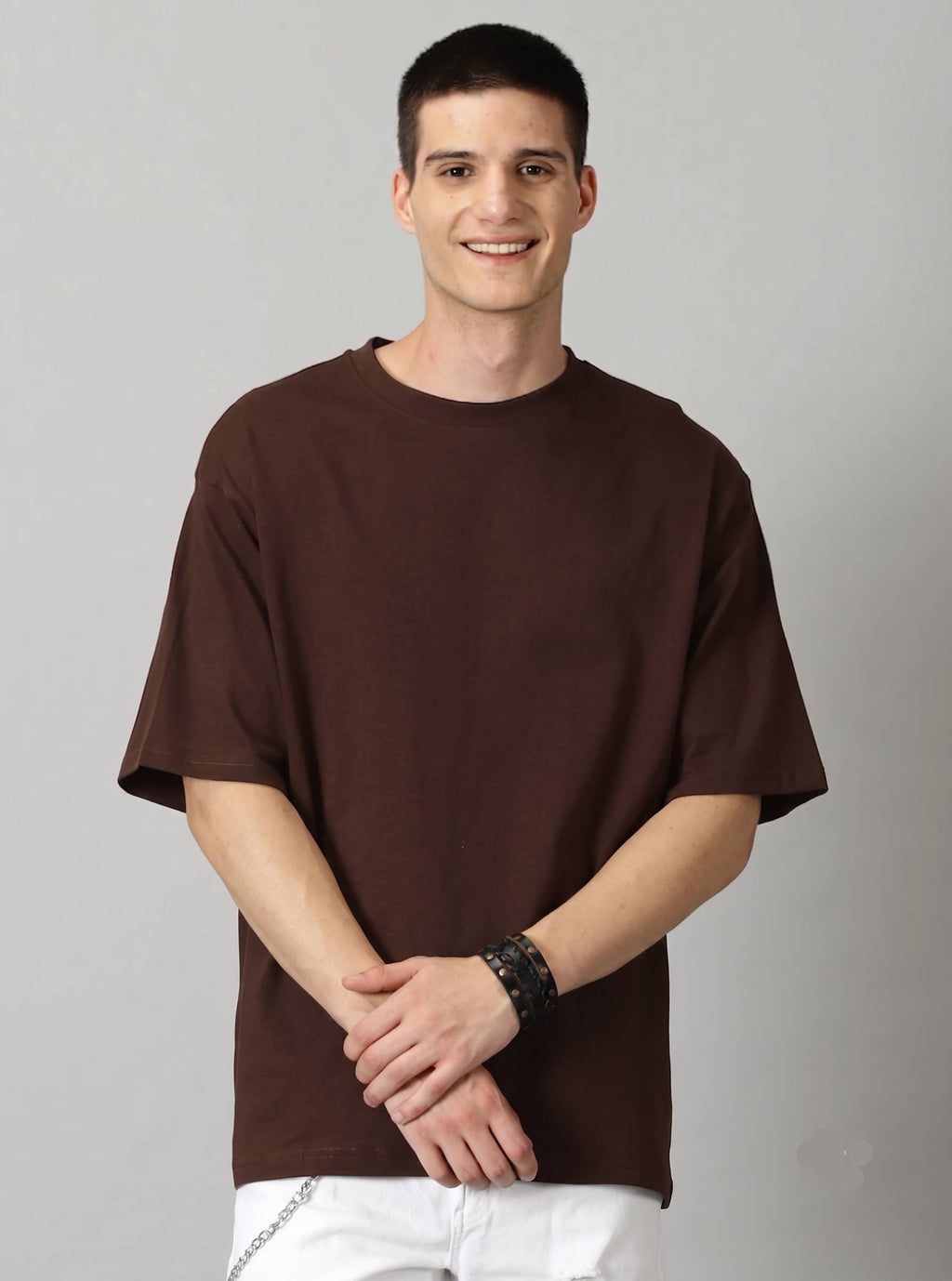 Boxy unisex Tshirt - Coffee Brown Color