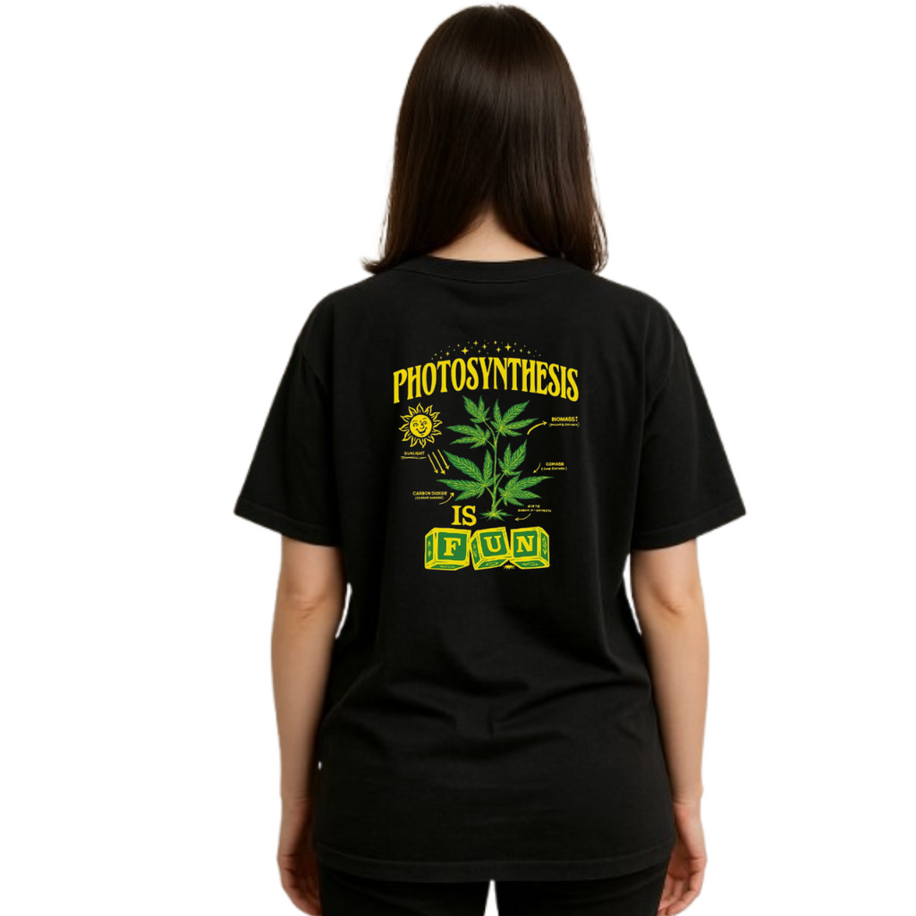 Derada Oversized Pure Cotton Girls Black T Shirt - Fun (Custom Made)