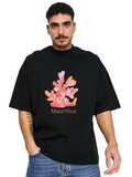Derada Oversized Pure Cotton Unisex Black T Shirt - Mauritius