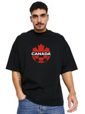 Derada Oversized Pure Cotton Unisex Black T Shirt - Canada