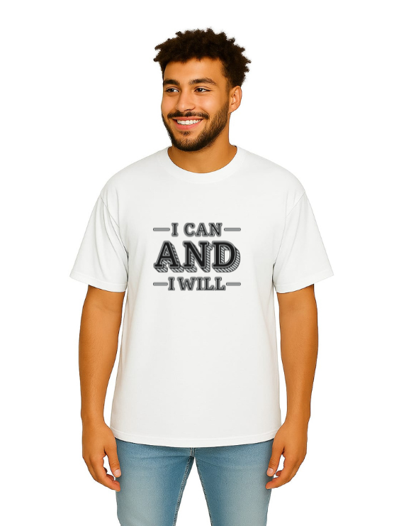 Derada Oversized Pure Cotton Unisex White T Shirt - Motivational 10