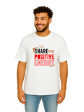 Derada Oversized Pure Cotton Unisex White T Shirt - Motivational 3