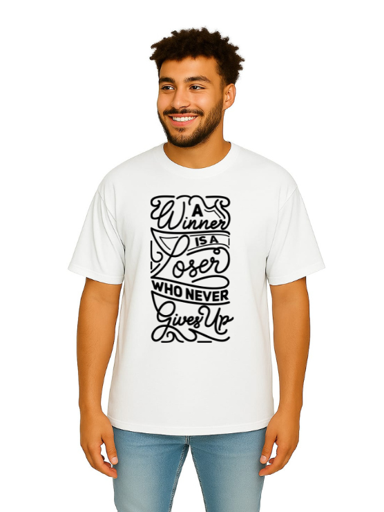 Derada Oversized Pure Cotton Unisex White T Shirt - Motivational 4