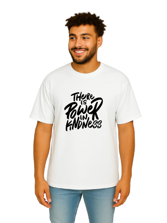 Derada Oversized Pure Cotton Unisex White T Shirt - Motivational 6