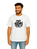 Derada Oversized Pure Cotton Unisex White T Shirt - Motivational 12