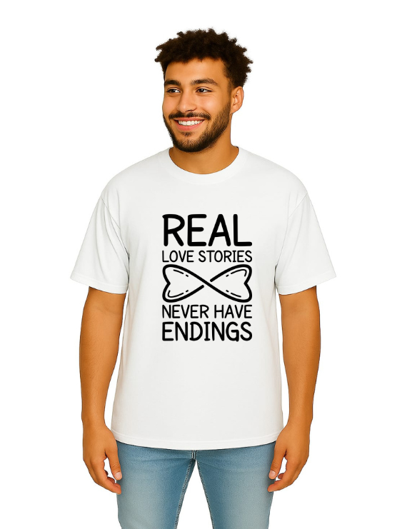 Derada Oversized Pure Cotton Unisex White T Shirt - Motivational 1