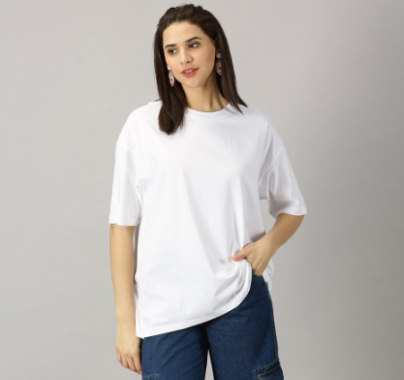 White t-shirt Cotten blend 180 gsm ( 5 pc) - Store Pickup price
