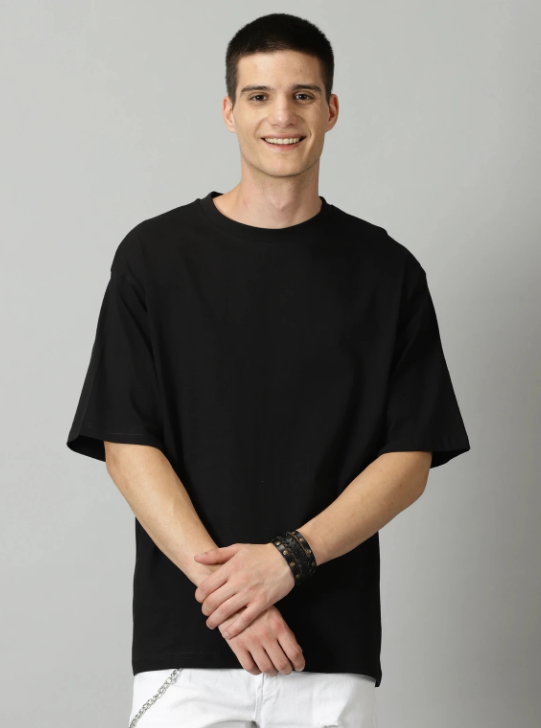 Boxy unisex Tshirt - Black Color