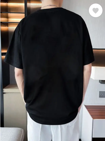 Derada Oversized Unisex Pure Cotton Black T Shirt - Drippy face