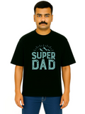 Derada Oversized Pure Cotton Unisex BlackT Shirt - Super Dad