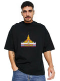 Derada Oversized Pure Cotton Unisex Black T Shirt - Thailand