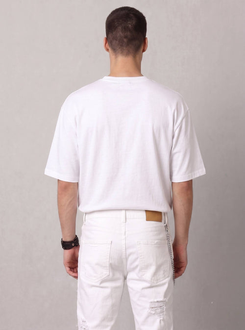 Boxy unisex Tshirt - White Color