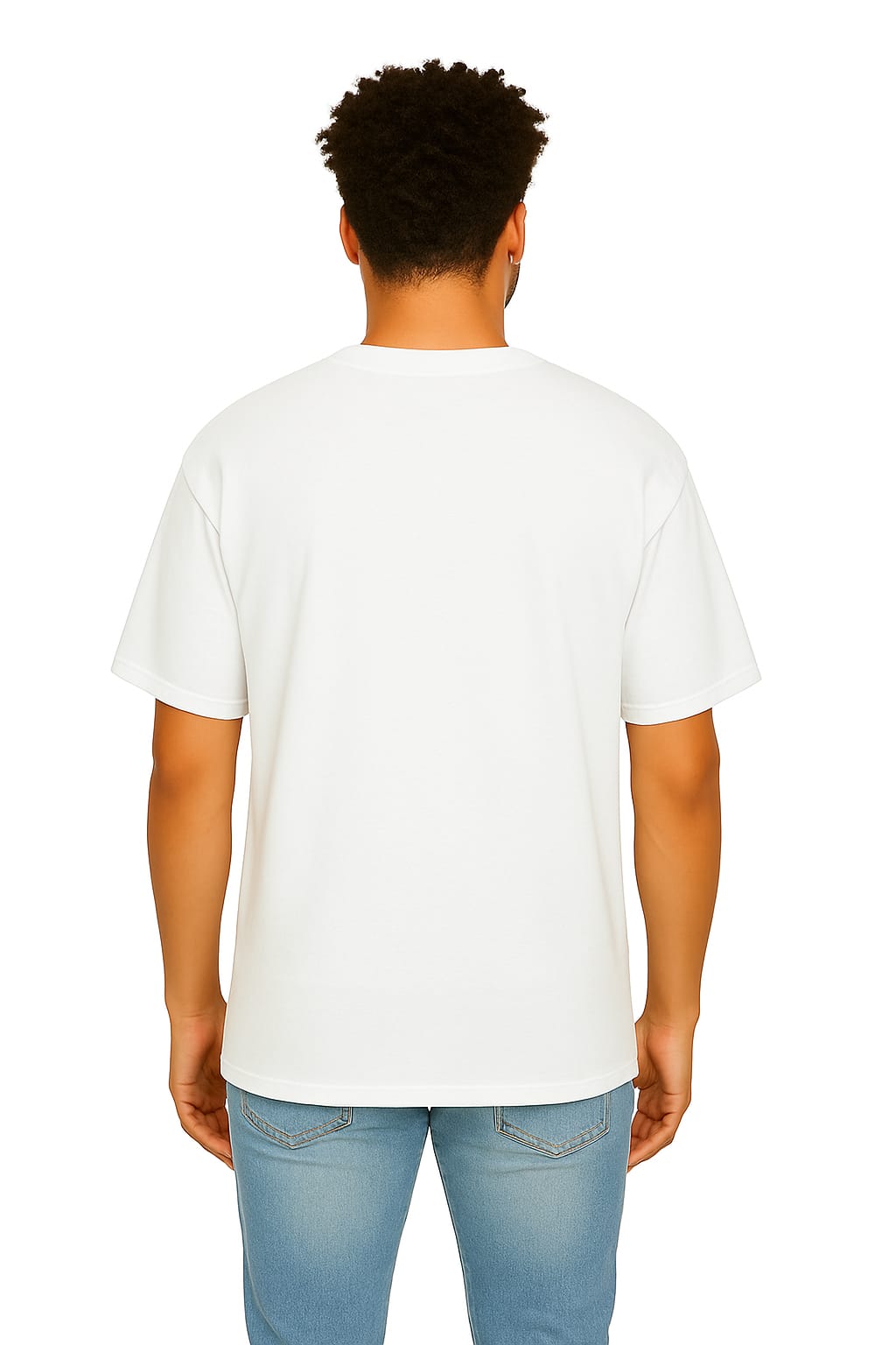 Derada Oversized Pure Cotton Unisex White Tech T Shirt - Jira