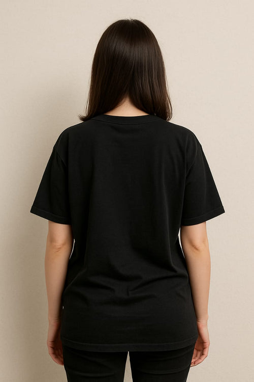 Derada Oversized Pure Cotton Girls Black T Shirt - Cookie Monster