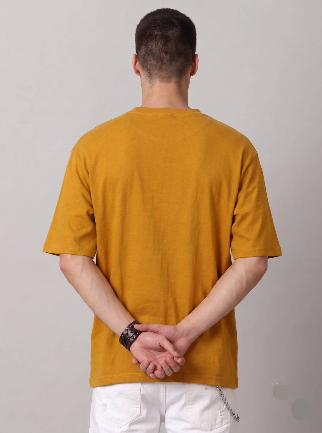 Boxy unisex Tshirt - Mustard color