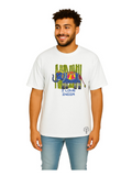 Derada Oversized Pure Cotton Unisex White T Shirt - Ethnic Art 1